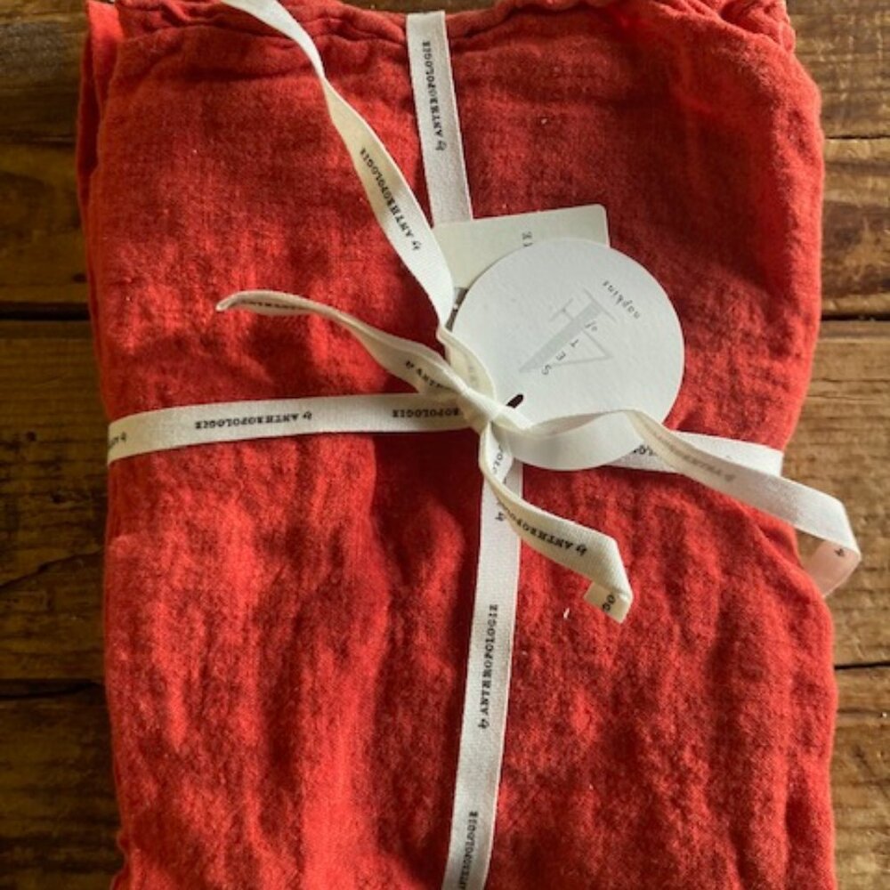 ANTHROPOLOGIE Portuguese  * LINEN *  Napkins/Set of 4